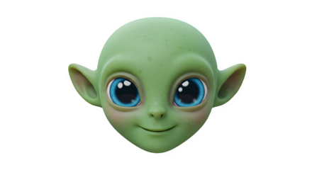 Green alien monster.