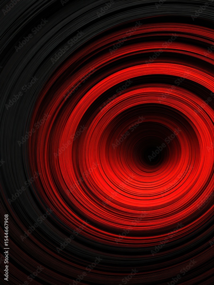Poster Abstract Red and Black Vortex Symbolizes Risk With a Focused Center and a Clean Top Margin, Showcasing Deep Contrasts and Dynamic Movement