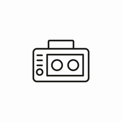 vintage cassette player icon sign vector