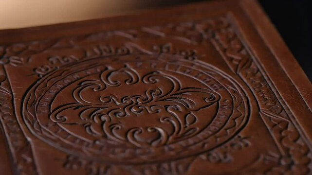 Embossed diary details Ambient light highlights the texture