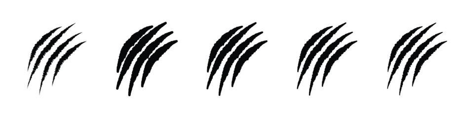 Fototapeta premium Claws scratches icon filled flat sign concept for web design.