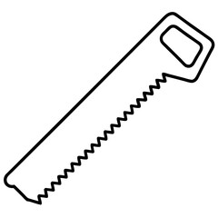 Minimalist Handsaw Line Art Illustration