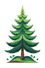 Fototapeta premium christmas tree vector illustration