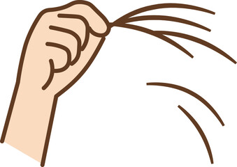 Trichotillomania Illustration (Hair Pulling)