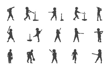 T-ball Player Svg, Tee-Ball Svg, Tee-Ball Silhouette, T-ball Player Silhouette, Child T-ball Svg.