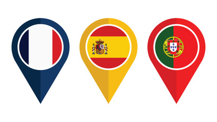 National Design Featuring France, Spain, and Portugal Identity