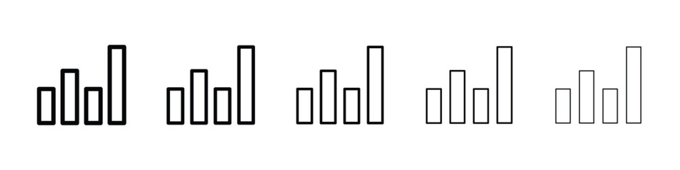 Bar chart icon filled flat sign concept for web design. © Recoonde
