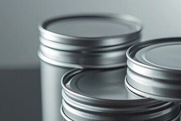 Clear Pixel Picture of Close Up Tin Can Package Mockup