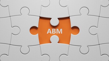 Fototapeta premium word abm with .
