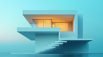 Swiss digital illustrator doing constructing minimalist sculpture