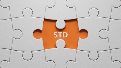 Fototapeta premium STD Sexually transmitted infections text on . medical concept.