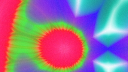 Abstract Radiant Burst with Soft Grain Texture, Symmetrical Glow Pattern in Psychedelic Style,...