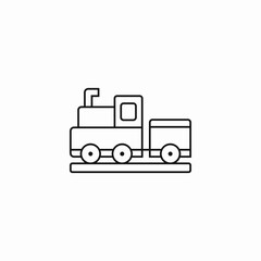toy train engine icon sign vector