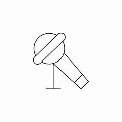 studio microphone stand icon sign vector