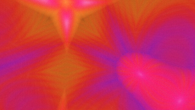 Abstract Radiant Burst with Soft Grain Texture, Symmetrical Glow Pattern in Psychedelic Style, Radiating Circular Abstract with Subtle Noise, Kaleidoscopic Starburst with Gradient Flow