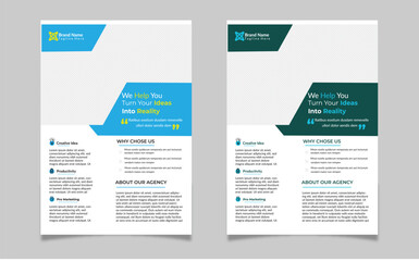 Obraz premium Corporate business flyer template design Minimal Poster Brochure Flyer design Layout background vector template A4 Design Template. official business advertising magazine poster flyer.