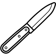 Line Art Utility Cutter Icon Design