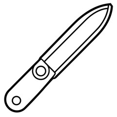 Line Art Utility Cutter Icon Design