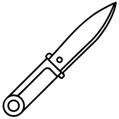 Line Art Utility Cutter Icon Design