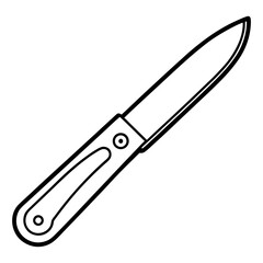 Line Art Utility Cutter Icon Design