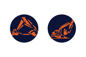 heavy equipment vector illustration logo design image