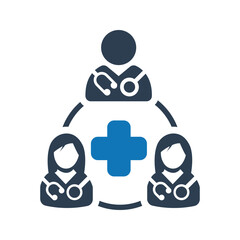 Doctor team health icon