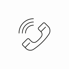 ringing telephone receiver icon sign vector