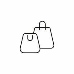 two shopping bags icon sign vector