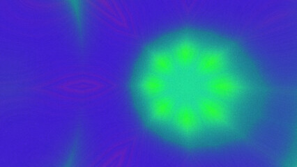 Abstract Radiant Burst with Soft Grain Texture, Symmetrical Glow Pattern in Psychedelic Style, Radiating Circular Abstract with Subtle Noise, Kaleidoscopic Starburst with Gradient Flow