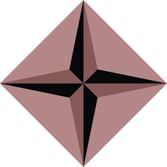 Mauve and black abstract geometric design