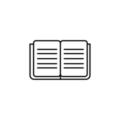 Book icon flat vector illustration