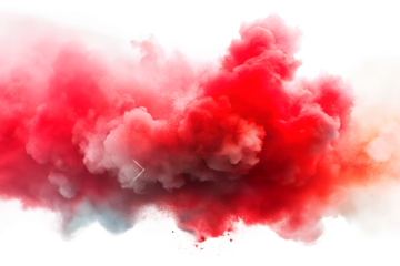 Vibrant Red Smoke Cloud Burst Abstract Art Background Texture