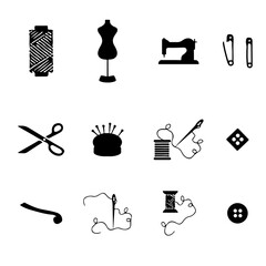 sewing  icon set