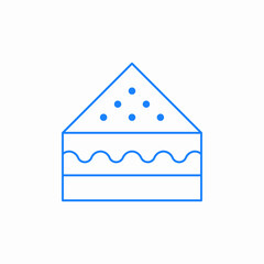 cake piece icon sign vector