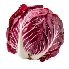 Obraz premium Fresh red cabbage with vibrant leaves and crisp texture, perfect for salads and cooking. This nutritious vegetable adds color and flavor to various dishes