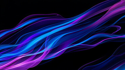 Intertwined Blue and Purple Abstract Waves
