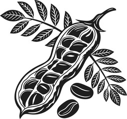 Black and white peacock and feather vector design elements for a tribal animal tattoo illustration