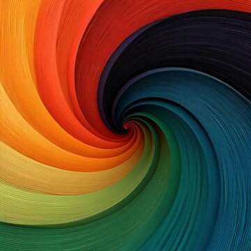 A rotating spiral in bright rainbow colors.