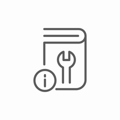 maintenance handbook icon sign vector