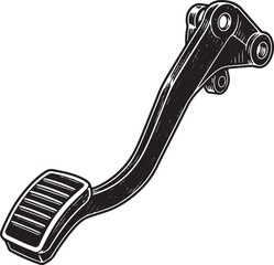 Detailed Illustration of a Car Pedal, Brake Pedal, Vector Image,