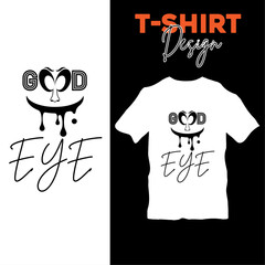 God Eye T-Shirt Design – Abstract Face with Dripping Ink Style