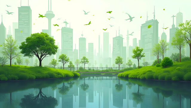 Green infrastructure with biodiversity preservation and environmental data analytics platforms for sustainability