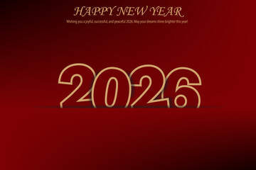 happy new year, 2026 happy new year with luxury gold numbers and Merry Christmas, We Wish You a Happy New Year 2026 Stunning And Very Beautiful Design.