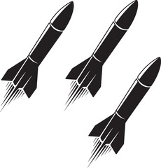 Missile Icon Silhouette Vector Illustration
