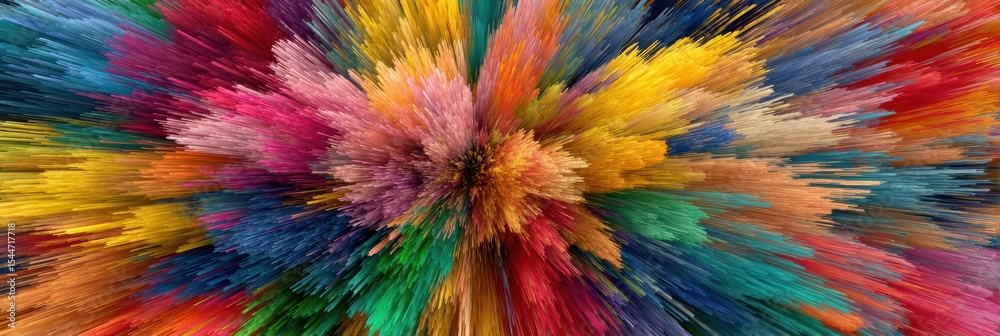 Poster Vivid Explosion of Colors and Motion Creating an Abstract Representation of a Winning Rush