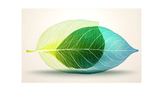 Green leaf design, overlapping, nature background, eco concept