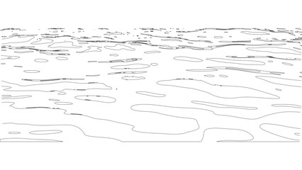 Gentle water ripple pattern in hand drawn outline