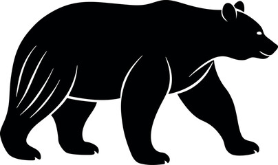 silhouette of a black bear
