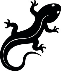 Lizard Silhouette Vector Graphic