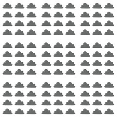 Simple and modern gray clouds vector seamless pattern, suitable for backgrounds, textures, web design, packaging and other creative projects.